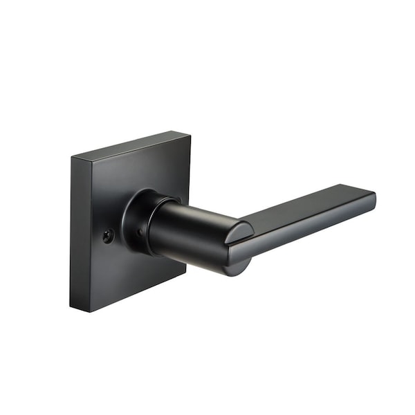 Yale Real Living Edge YE Series Seabrook Lever with Square Rose Single Dummy Lock Black Finish YR81SBSQBLK - main